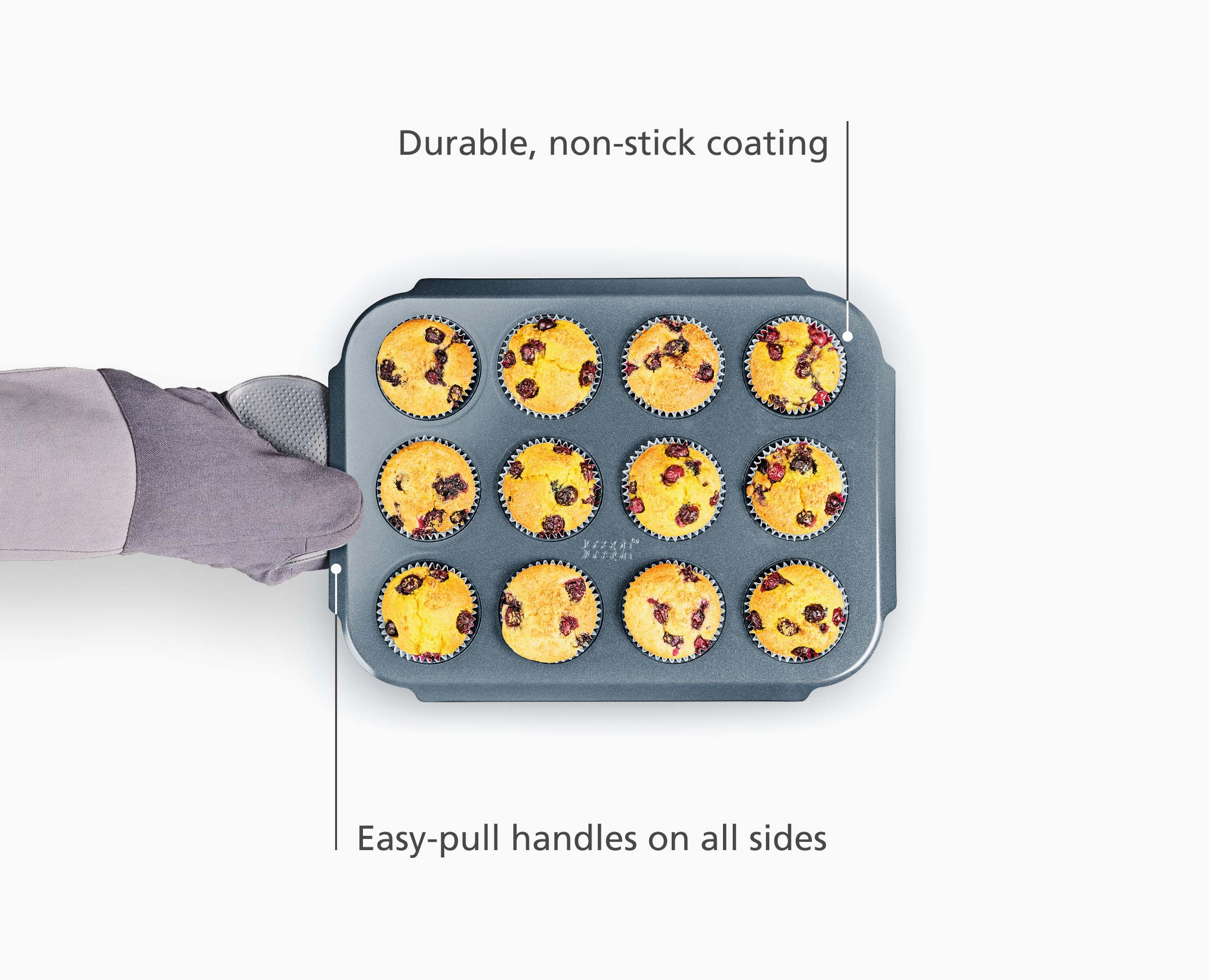 Nest™ Bake Non-Stick 12 Cup Blue Muffin Tray - Image 4