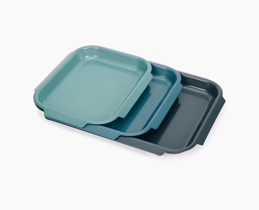 Nest™ Bake Non-Stick 3-piece Blue Baking Tray Set