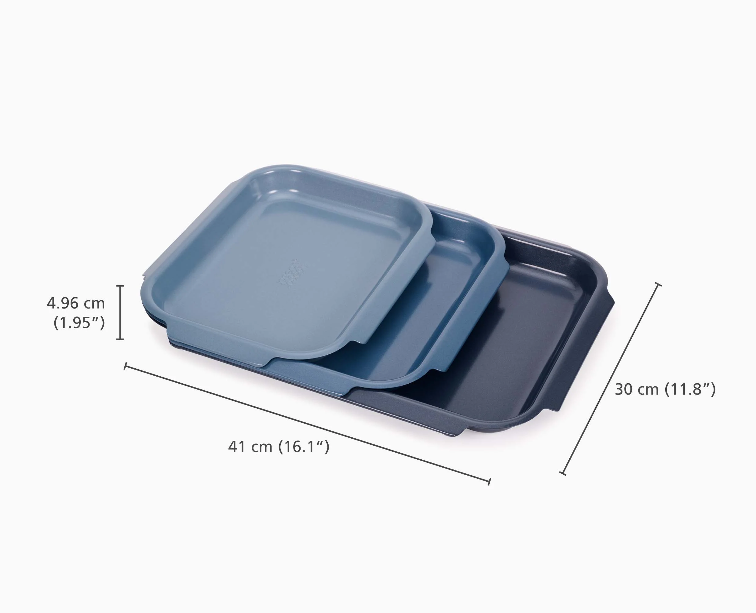 Nest™ Bake Non-Stick 3-piece Blue Baking Tray Set - Image 5