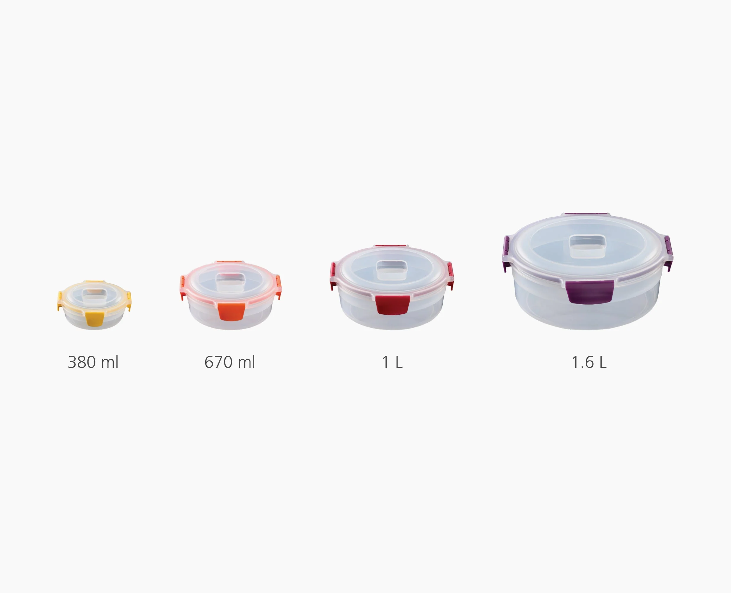 Nest Lock 4-Piece Multicolour Round Food Container Set - Image 7