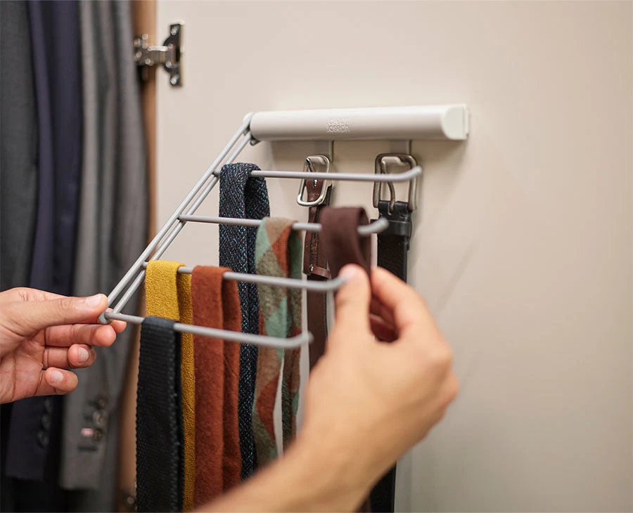 Orderly™ Ecru Belt, Tie & Scarf Hanging Rail - Image 2