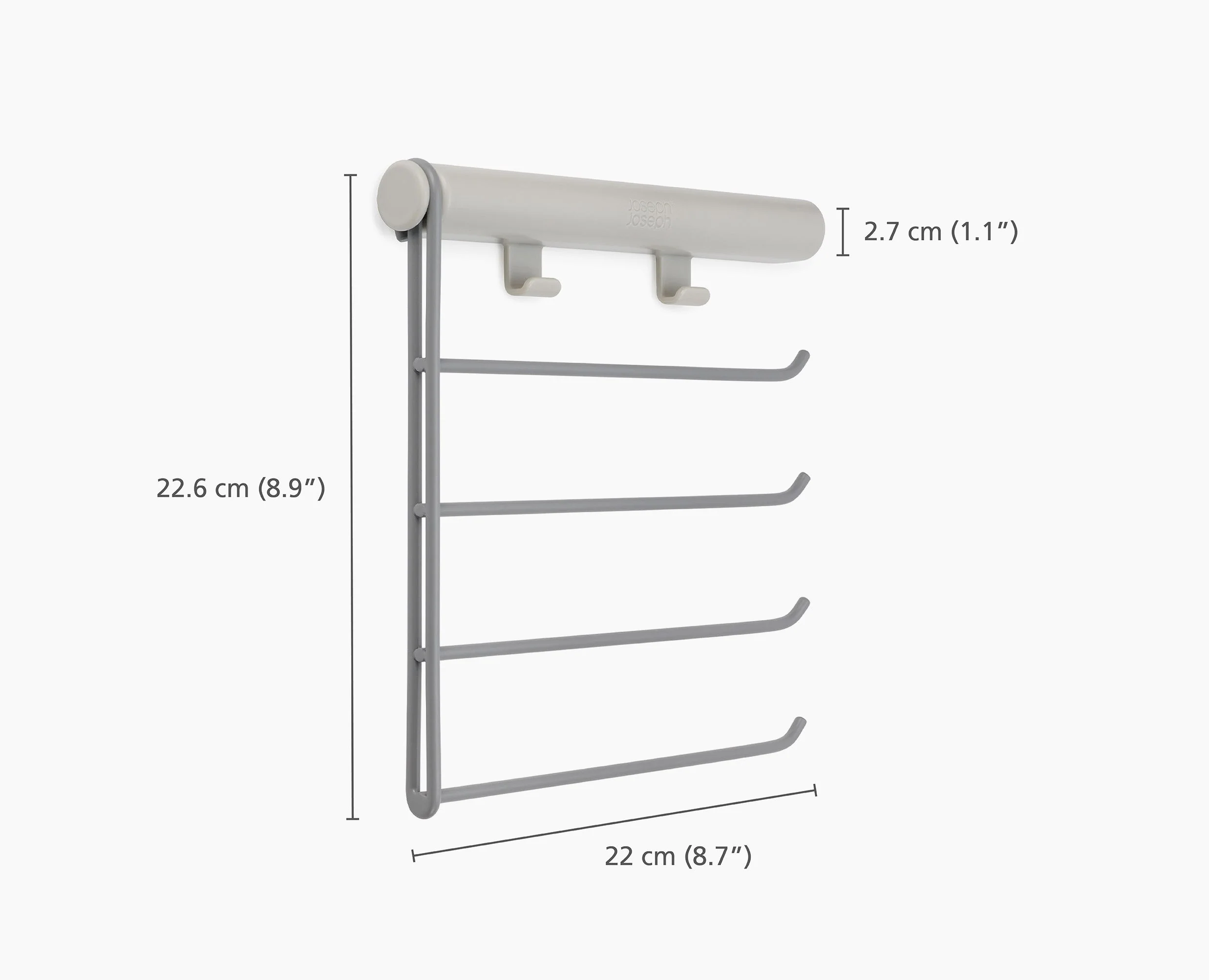 Orderly™ Ecru Belt, Tie & Scarf Hanging Rail - Image 7