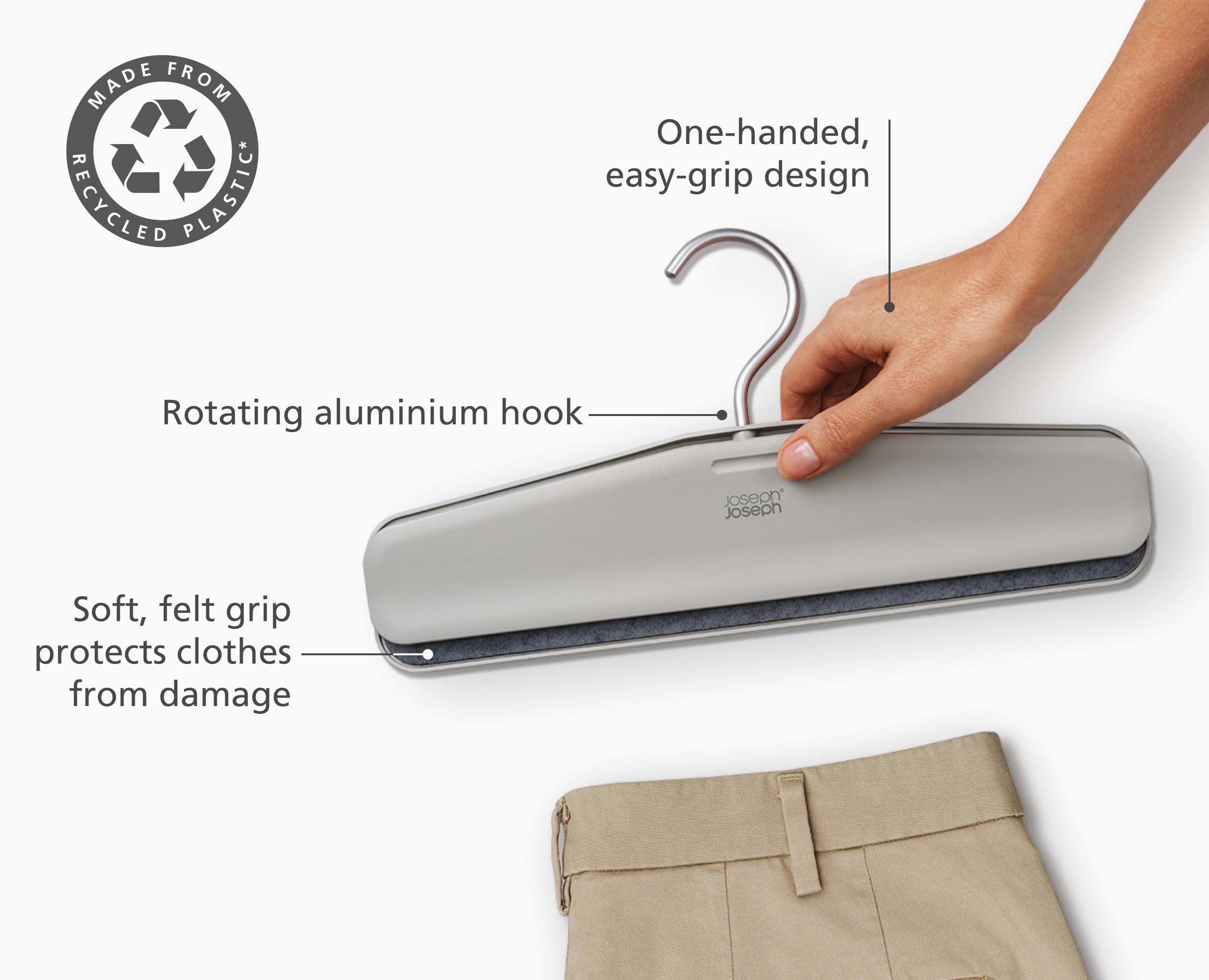 Orderly™ Easy-grip Set of 2 Ecru Skirt & Trouser Hangers - Image 4