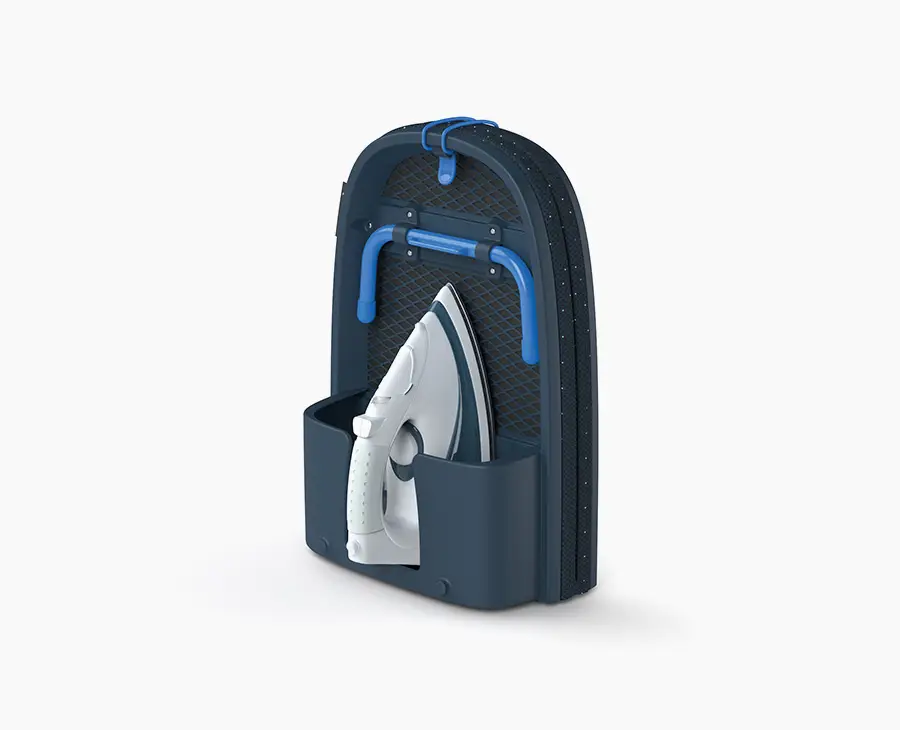 Pocket 90cm Plus Folding Blue Ironing Board with Advanced Cover