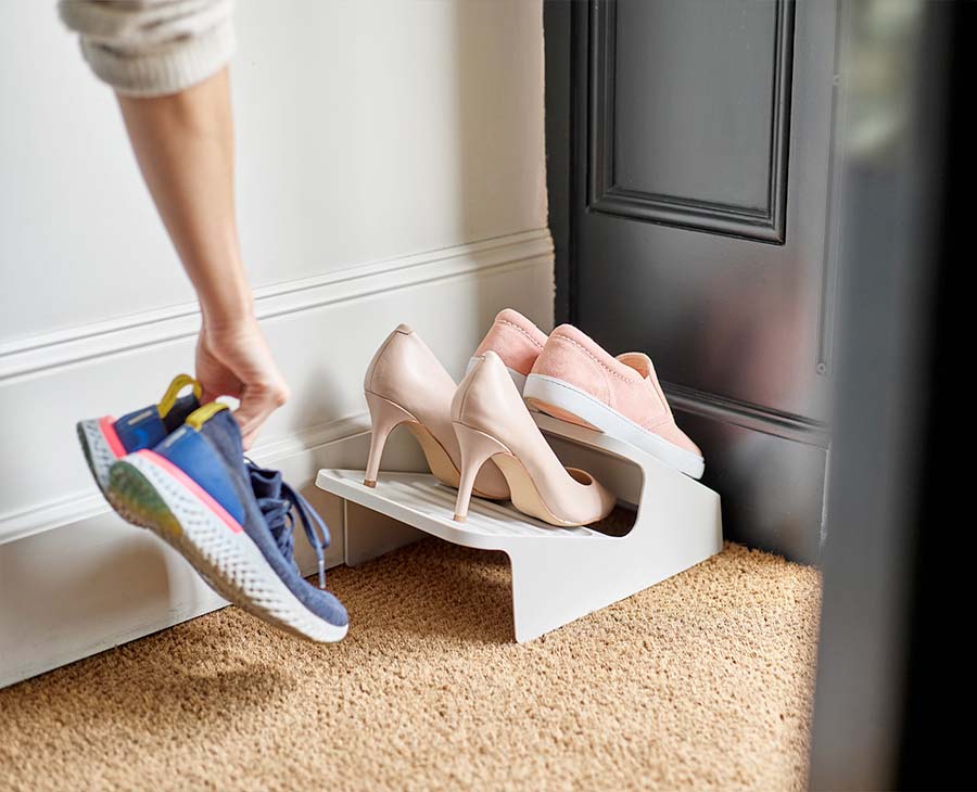 Shoe-In™ Space-saving Ecru Shoe Rack - Image 2