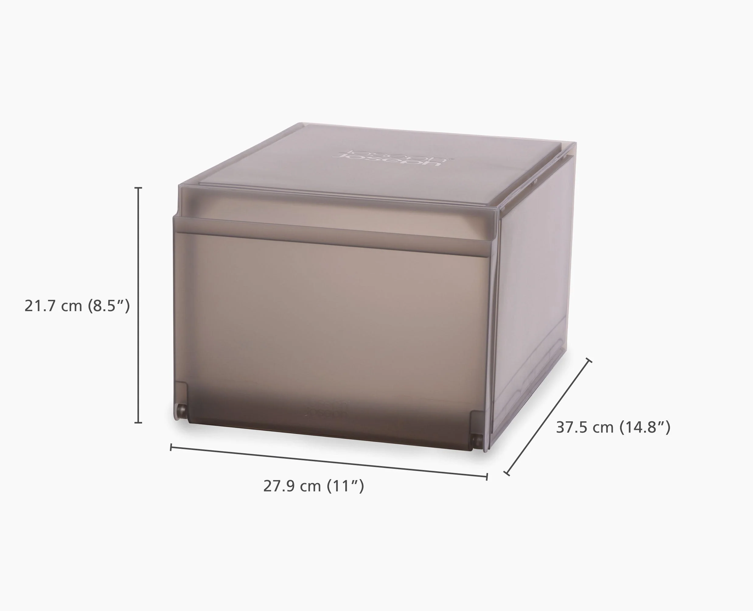 ShoeCase 2-piece Grey Shoe Storage Box - Image 5