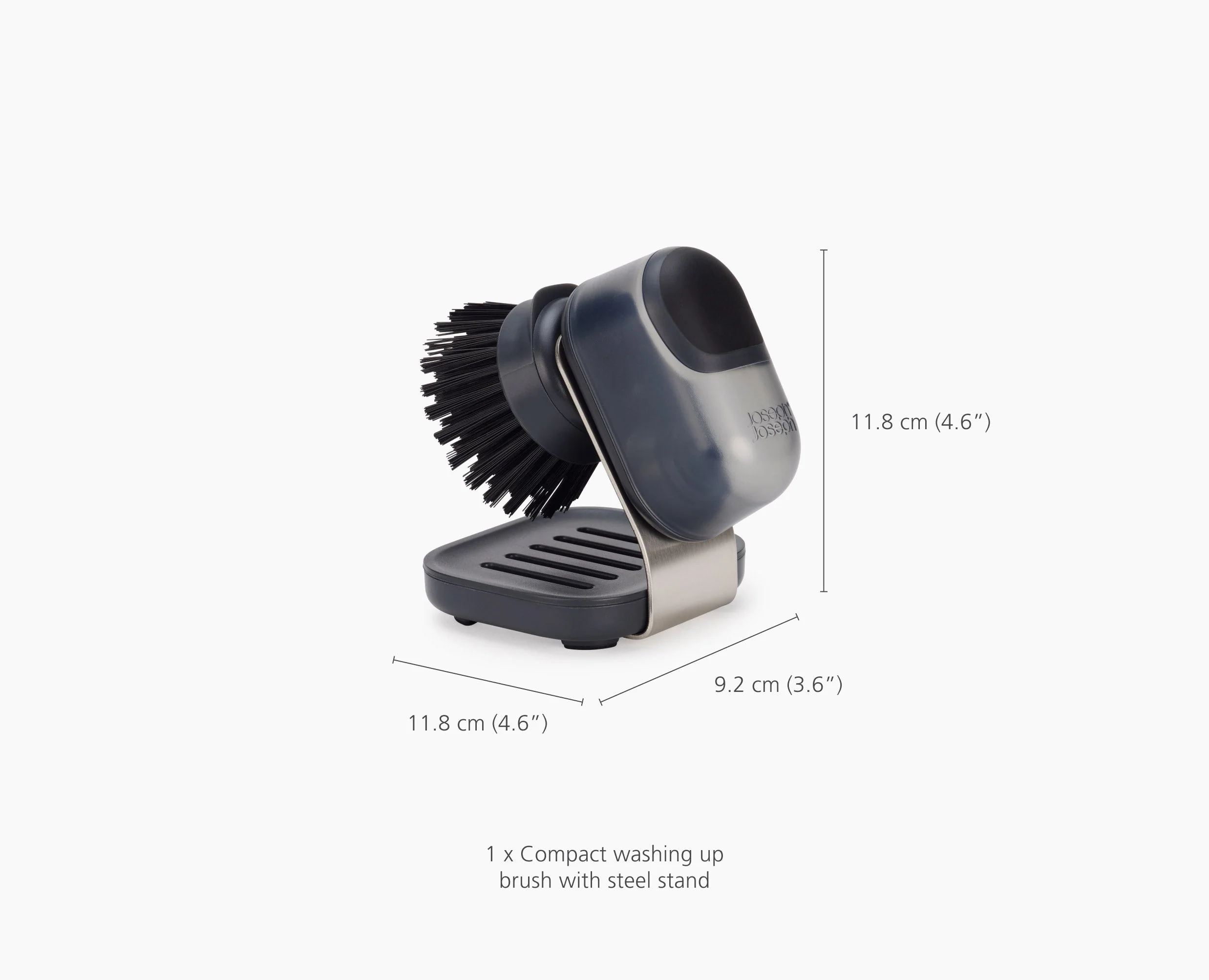 SinkTech™ Compact Soap Dispensing Washing-Up Brush with Steel Stand & Extra Heads - Image 8