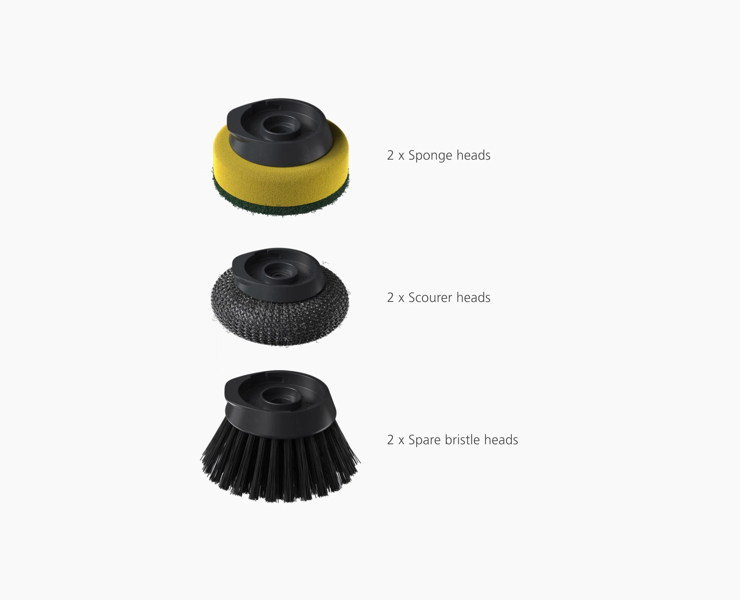 SinkTech™ Compact Soap Dispensing Washing-Up Brush with Steel Stand & Extra Heads - Image 9