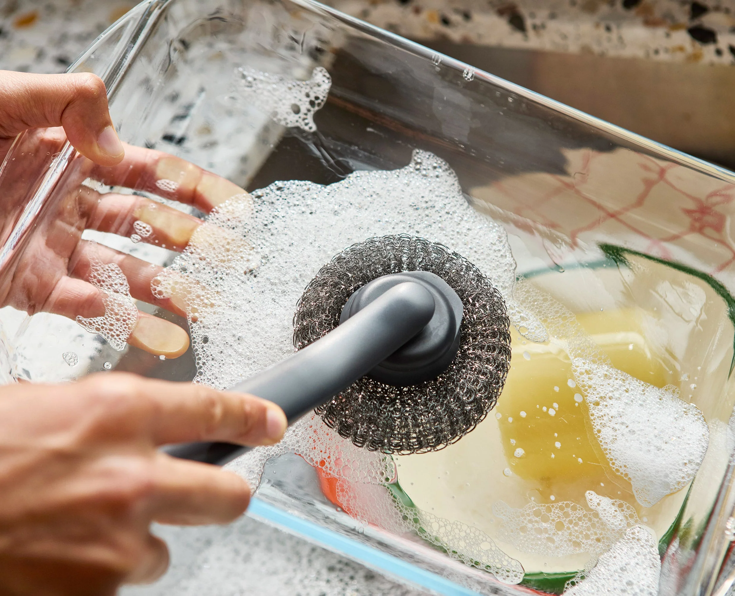 SinkTech™ Washing-Up Brush with Replacement Head & Extra Heads - Image 2