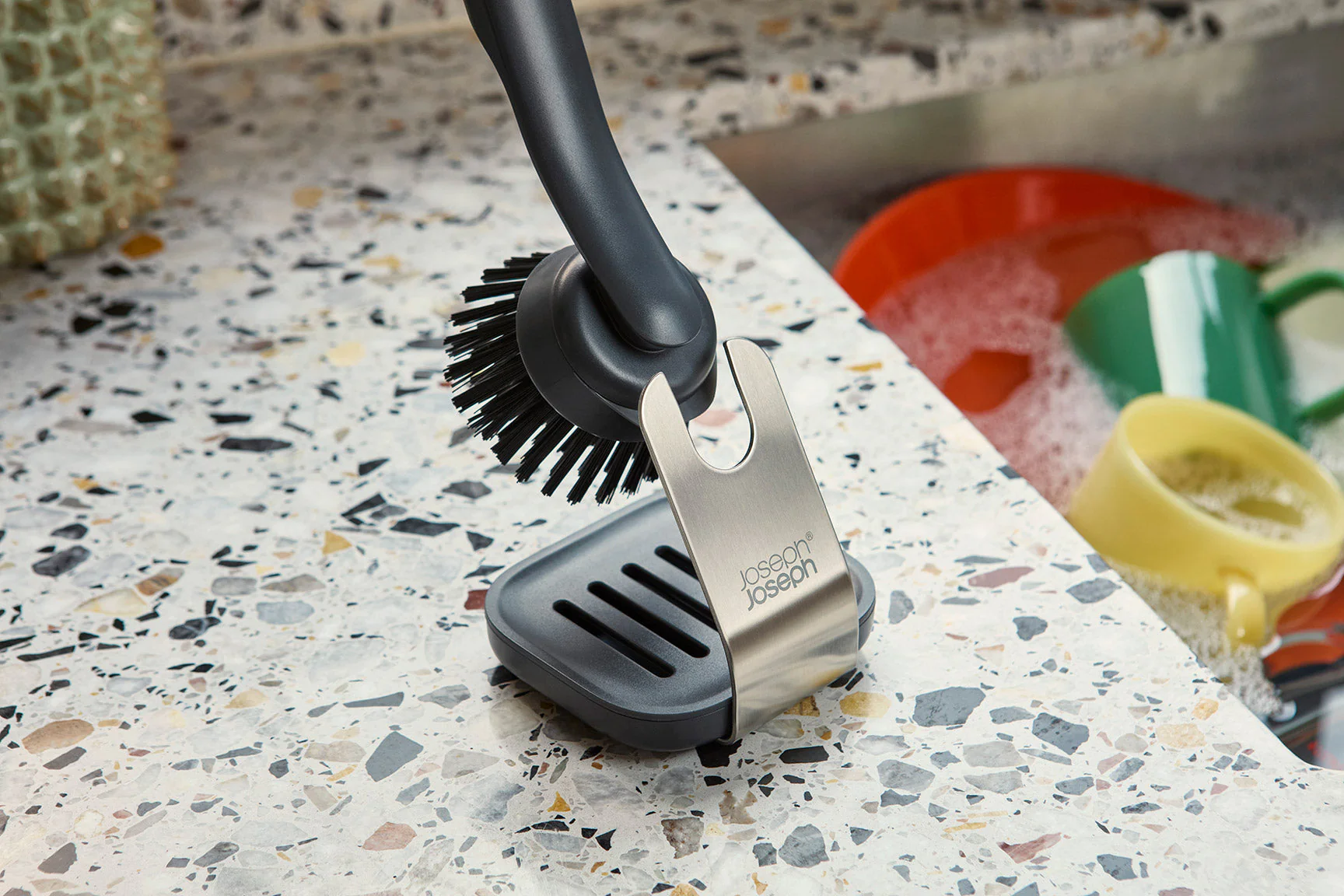 SinkTech™ Washing Up Brush with Steel Stand - Image 4