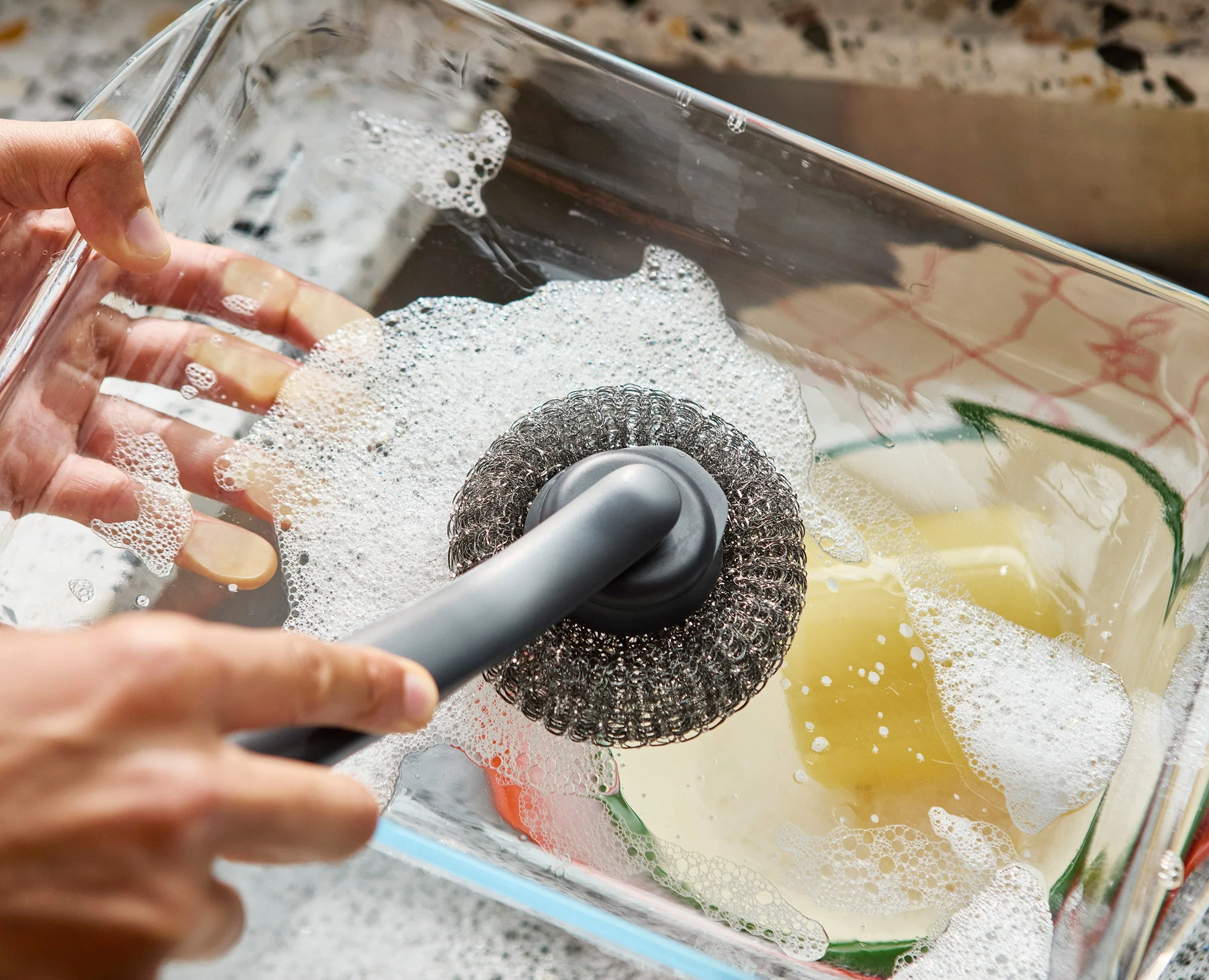 SinkTech™ Washing-Up Brush with Steel Stand & Extra Heads - Image 4