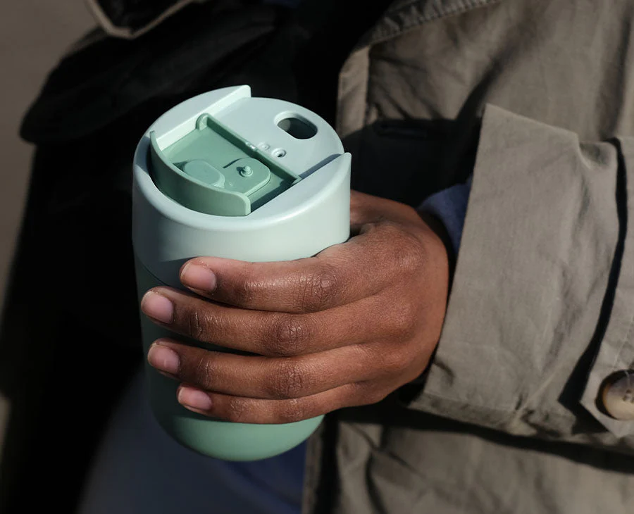 Sipp™ Green Travel Mug with Hygienic Lid 340ml - Image 2