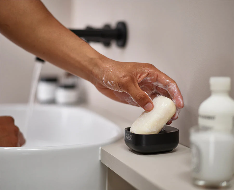 Slim™ Compact Matt Black Soap Dish - Image 2
