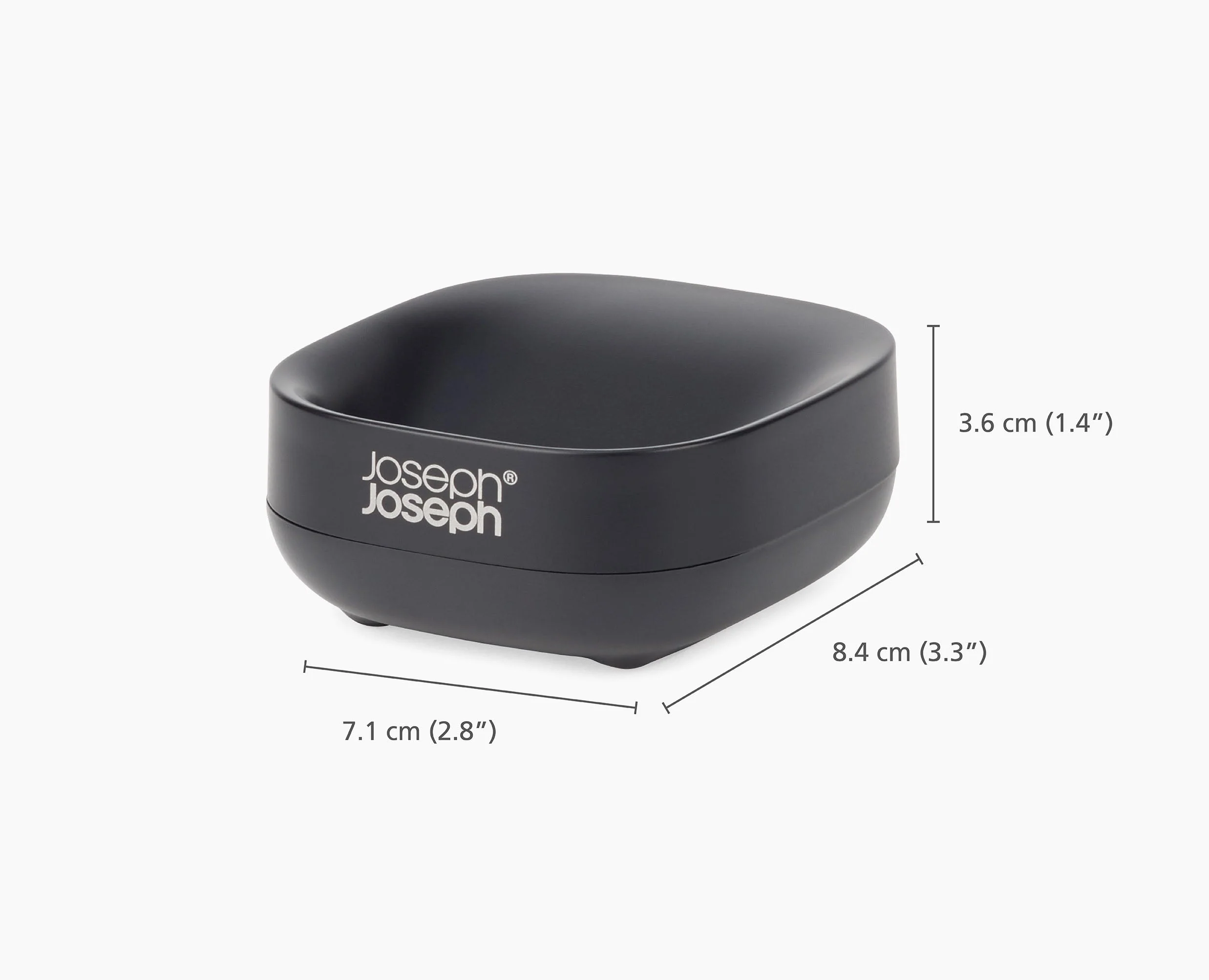 Slim™ Compact Matt Black Soap Dish - Image 9