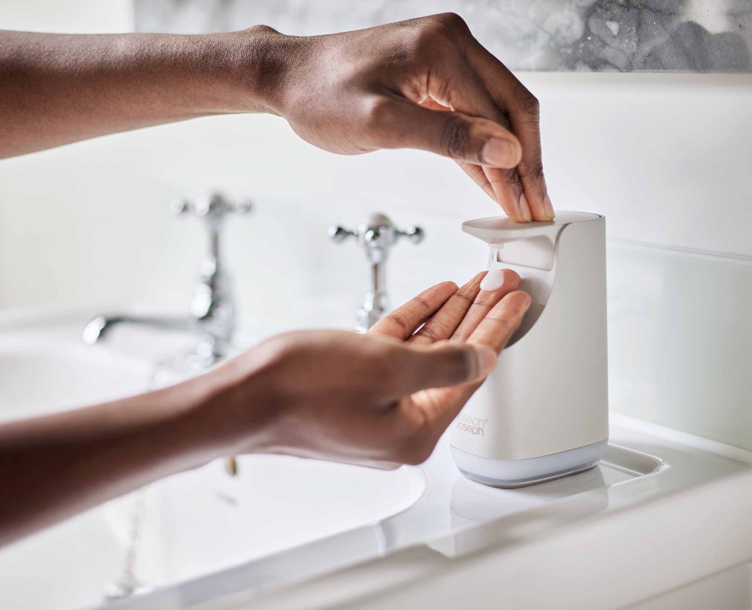 Slim™ Matt Ecru Soap Pump - Image 3