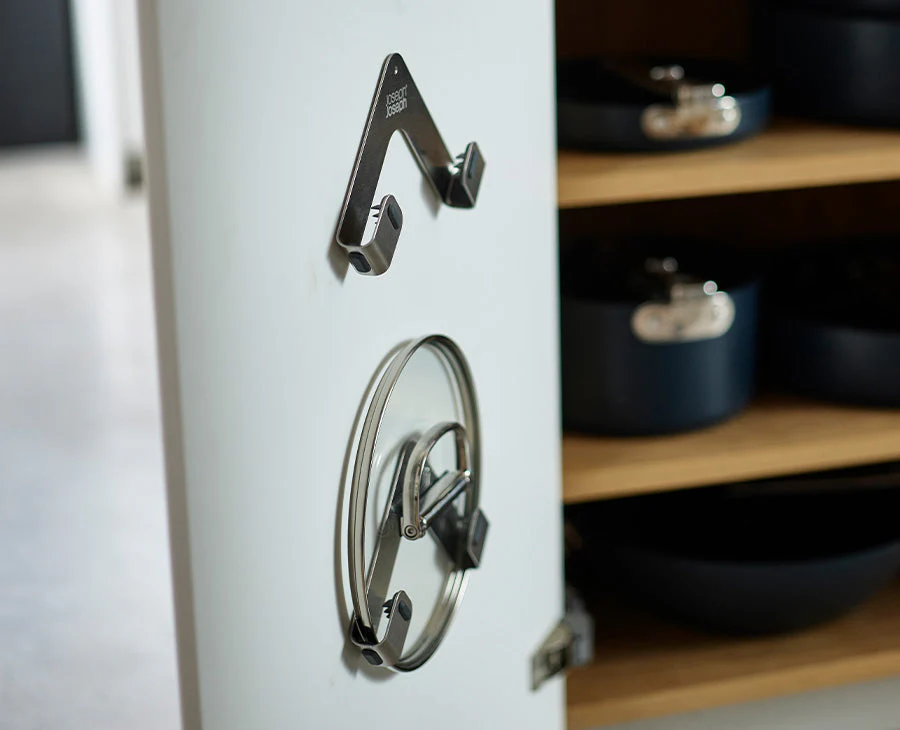 Space Pack of 2 Stainless-steel Pan Lid Holders - Image 2
