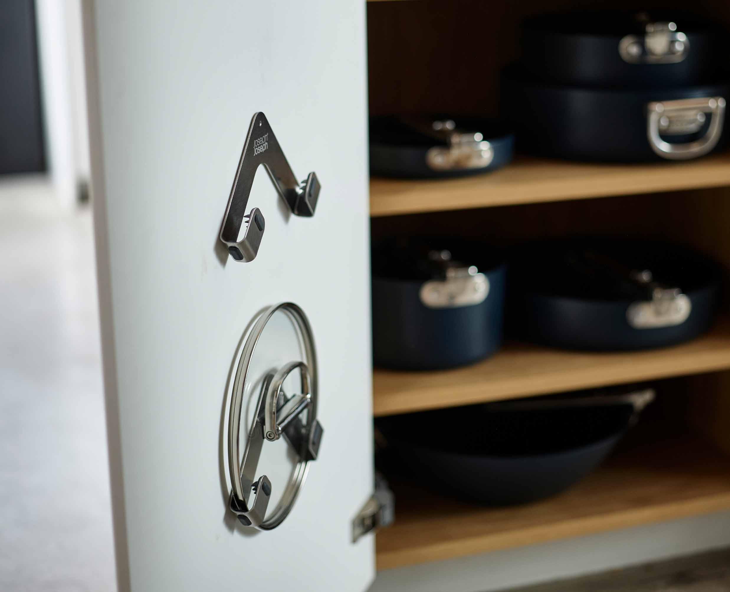 Space Pack of 2 Stainless-steel Pan Lid Holders - Image 3