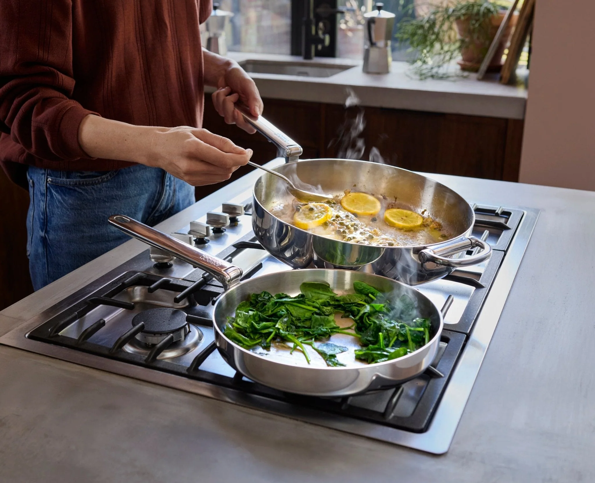 Space Steel Folding Handle 20cm Frying Pan - Image 3