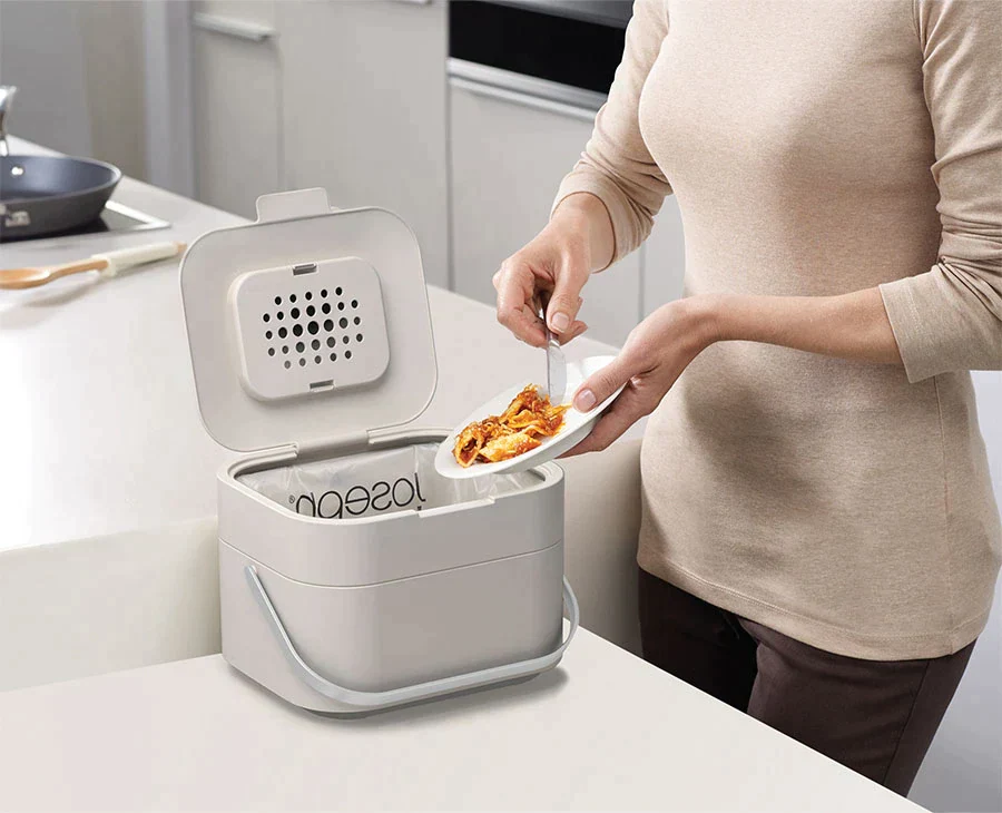 Stack 4L Stone Food Waste Caddy - Image 2