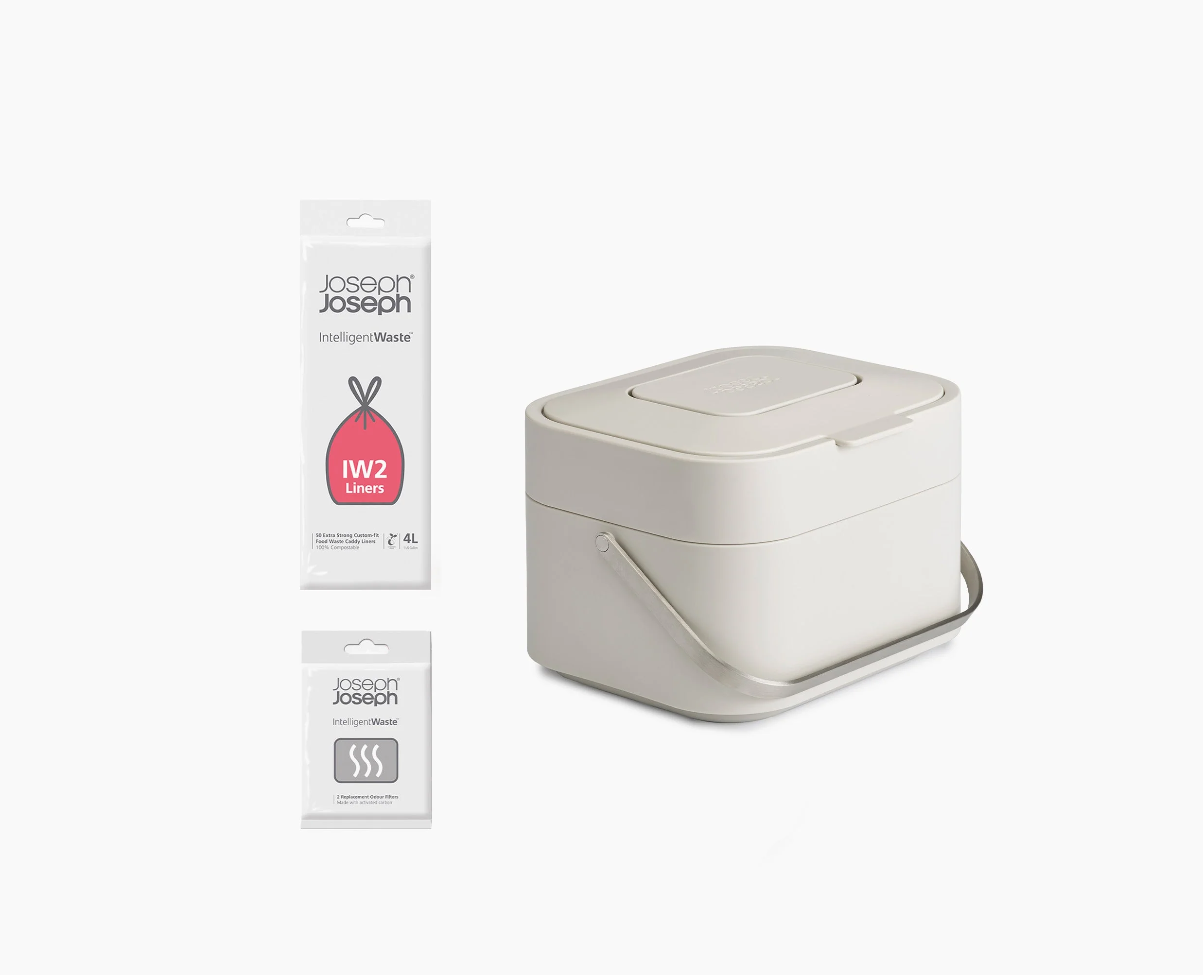 Stack 4L Stone Food Waste Caddy Starter Set - Image 3