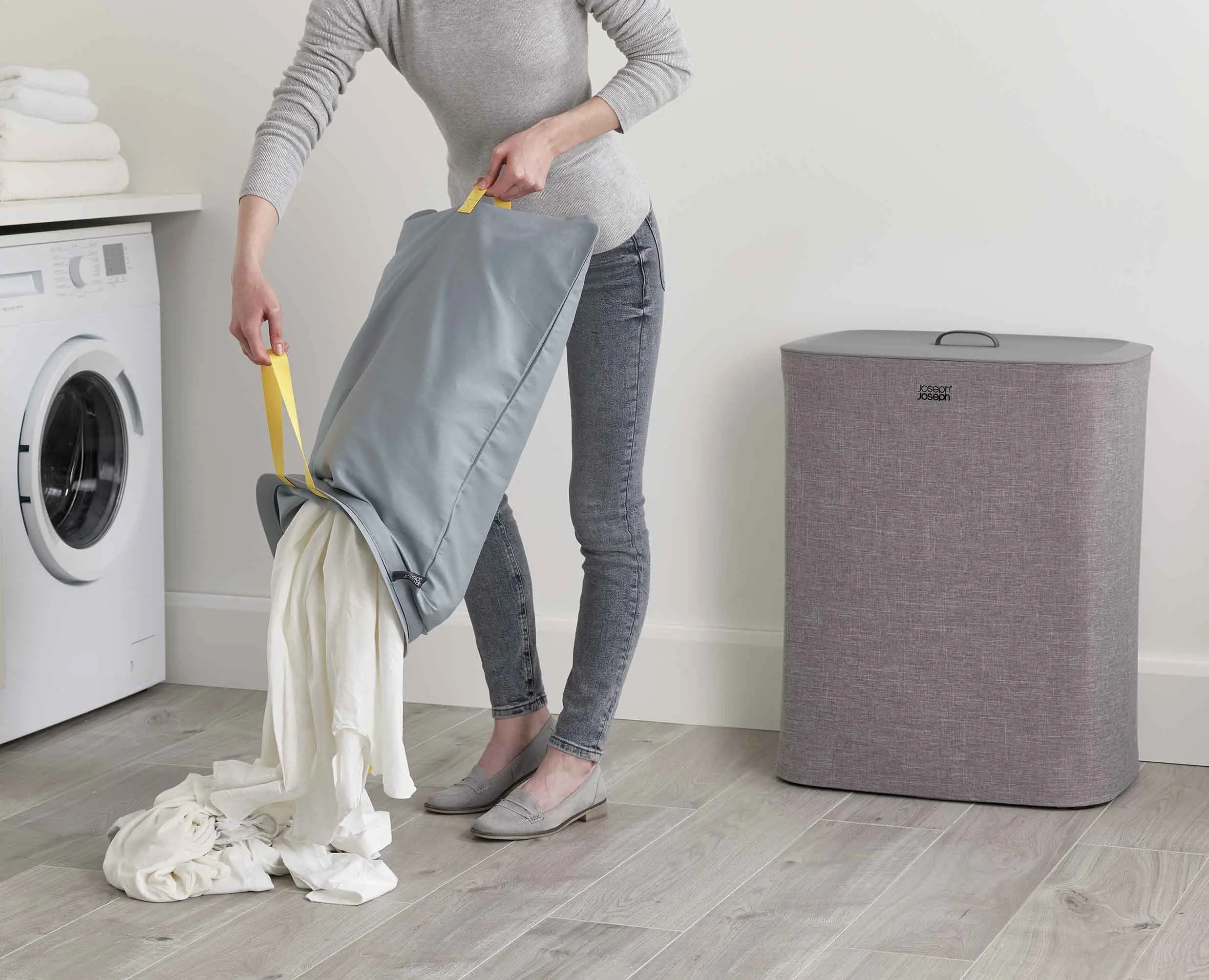 Tota 90L Grey Laundry Separation Basket - Image 6