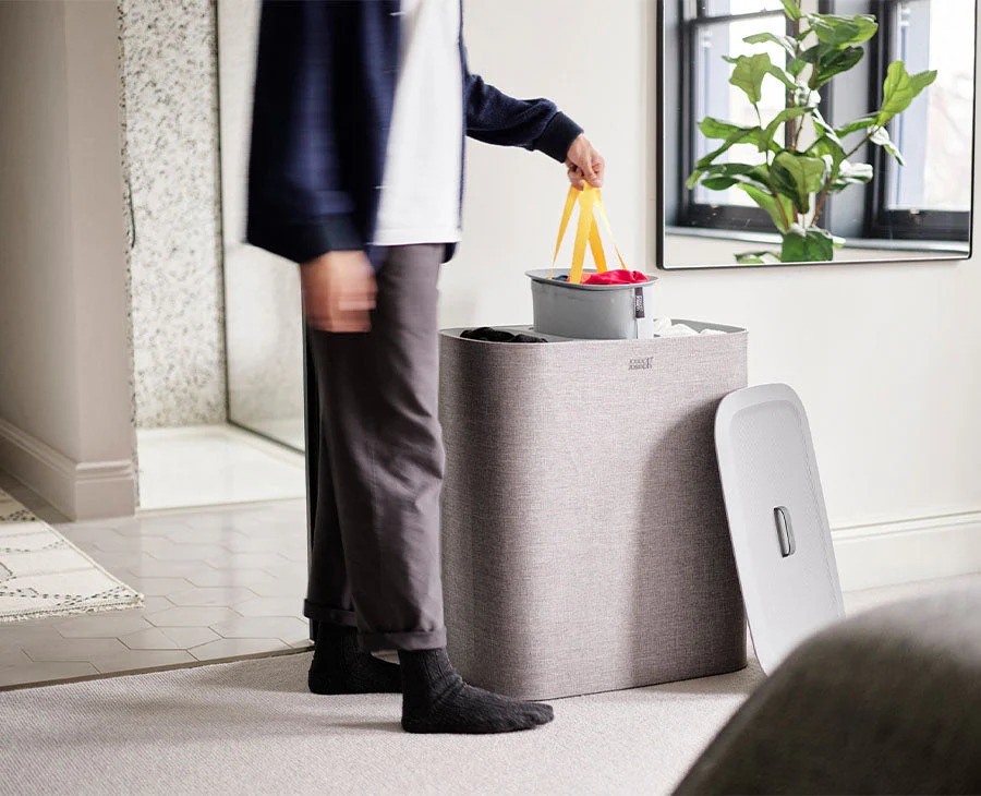 Tota Trio 90L Grey Laundry Separation Basket - Image 2