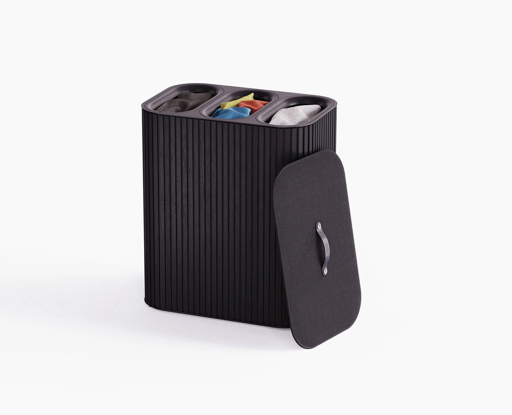 Tota Trio Luxe 90L Black Laundry Separation Basket