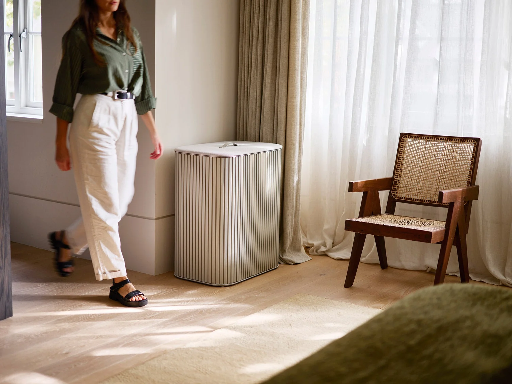 Tota Trio Luxe 90L Ecru Laundry Separation Basket - Image 3