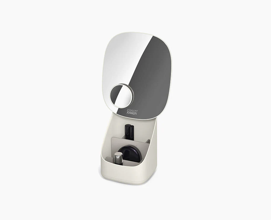 Viva Pedestal Mirror with Cosmetic Organiser