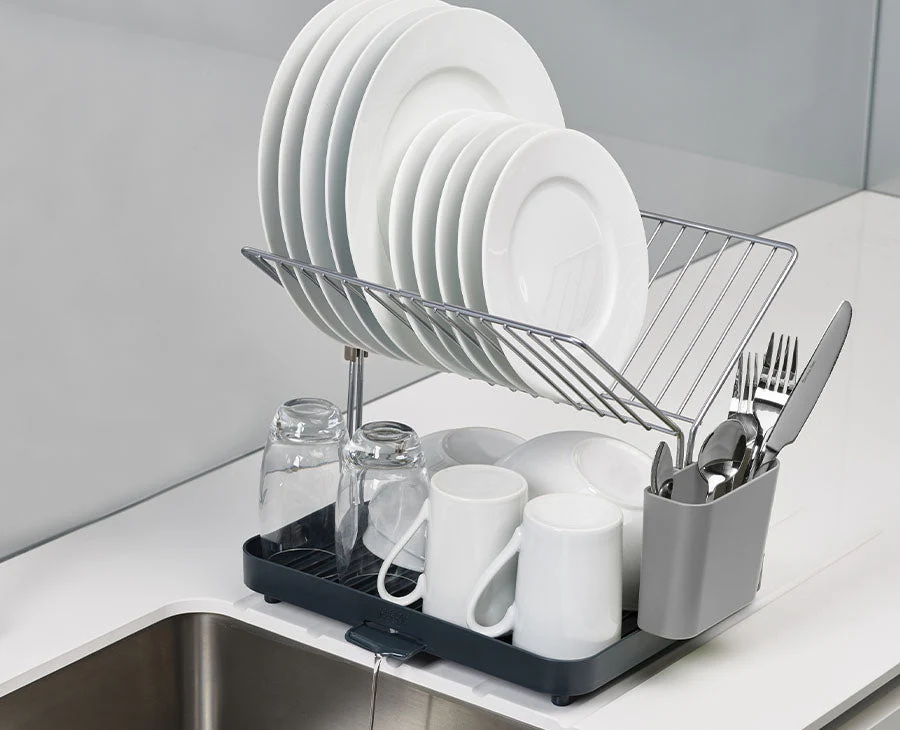 Y-Rack™ Grey 2-tier Dish Rack - Image 2