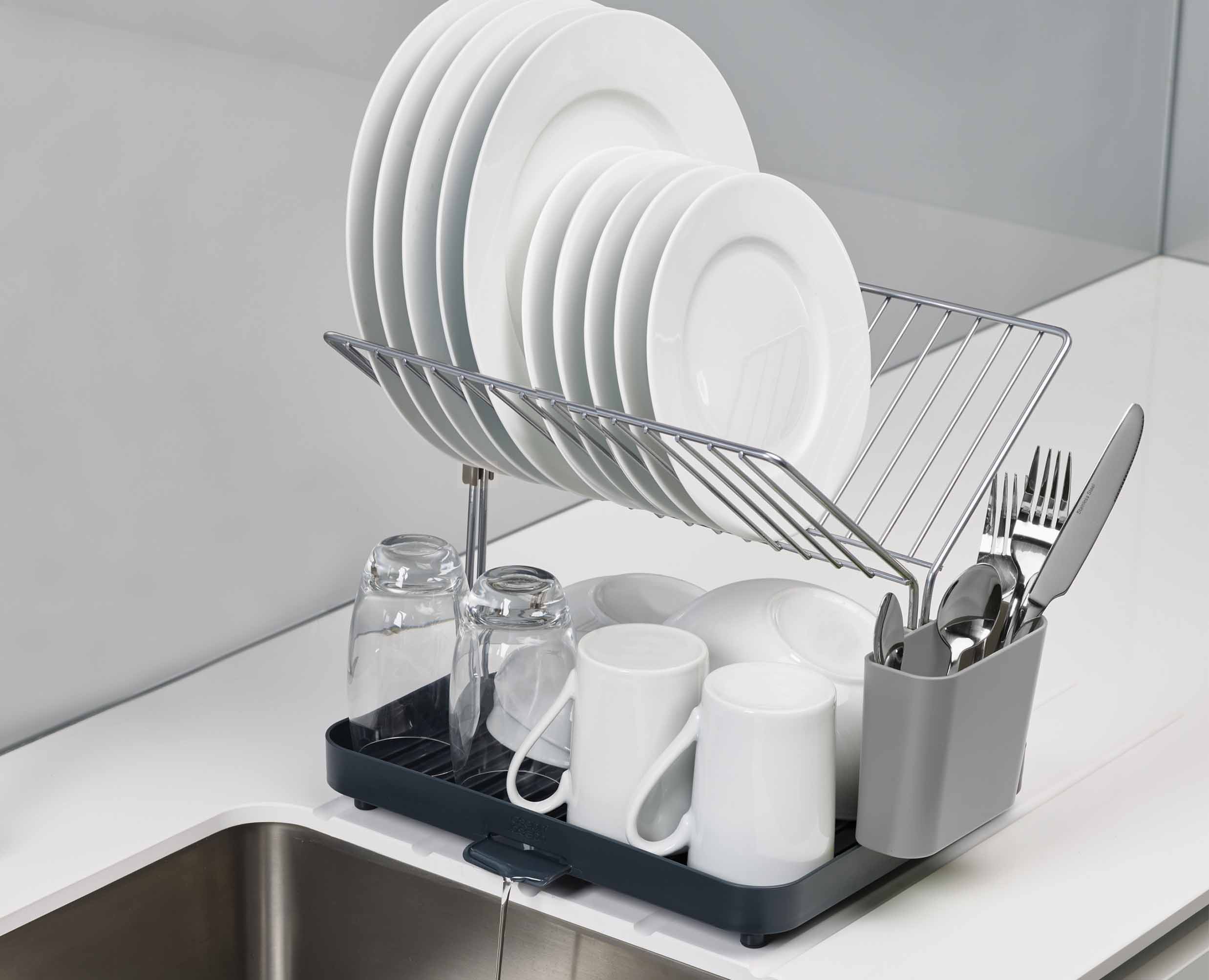 Y-Rack™ Grey 2-tier Dish Rack - Image 3